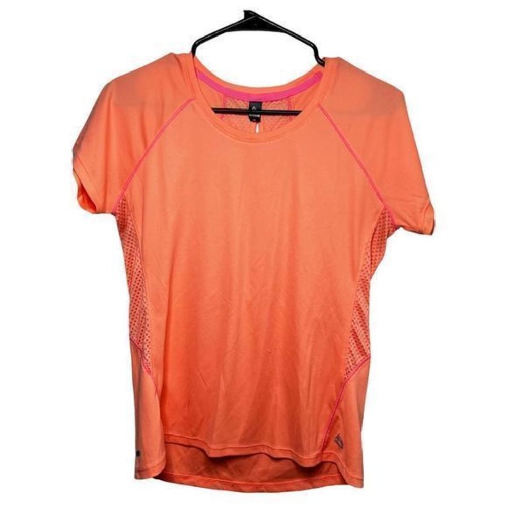 RBX Women's Neon Orange Short Sleeve Moisture Wicking Athletic Tee Size Medium